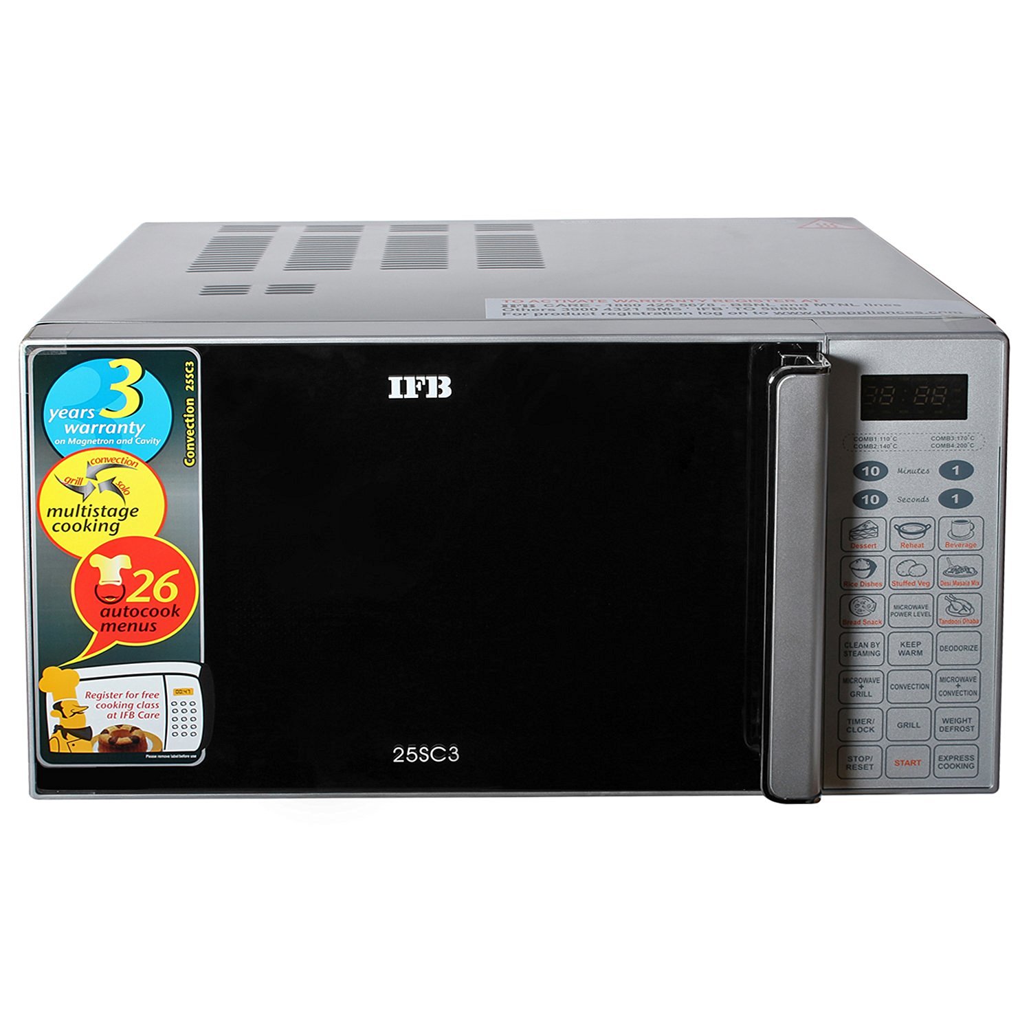 ifb-25sc3-25-litre-1400-watt-convection-microwave-oven-metallic-silver